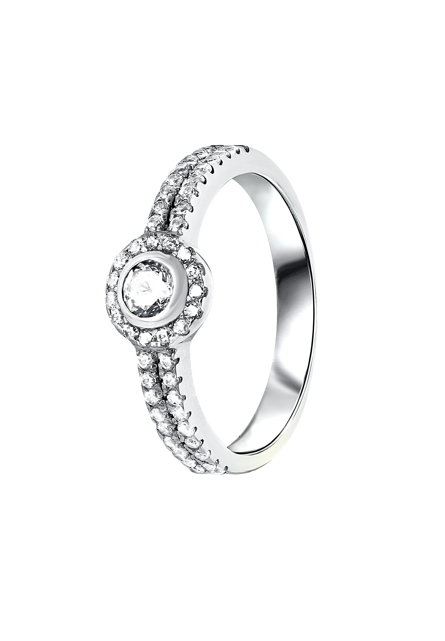 Lucardi MIT ZIRKONIA - Ring - silver/zilverkleurig - Zalando.be