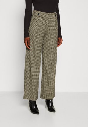JDY JDYGEGGO MIA LONG CHECK PANT - Παντελόνι - tapioca/kalamata