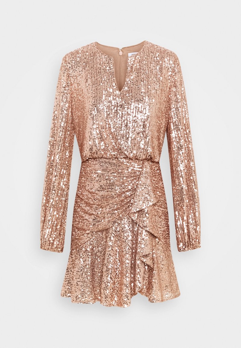green emerald velvet dress Forever New Rose Gold One-Shoulder Silky Twist Midi Dress Ladies Size –  Vinnies Online
