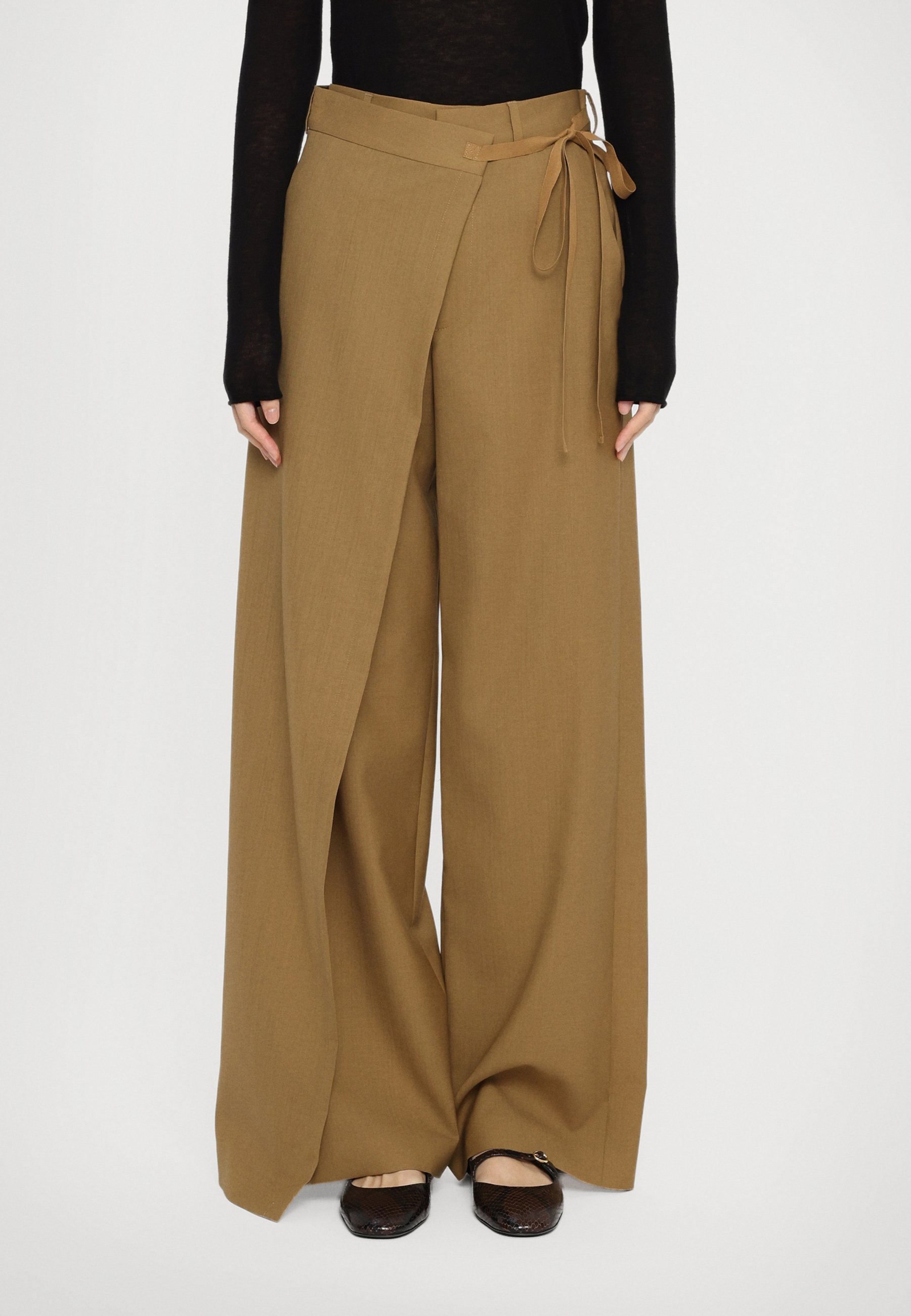 【送料&関税込】MM6 Maison Margiela tie Dye Brown Silk Pants MM6 Maison Margiela PANTS - Wrap skirt - tobacco/brown