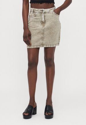 Denim skirt - khaki