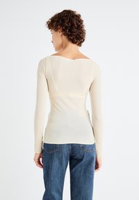 Weekday BOATNECK LONG SLEEVE - Long sleeved top - light beige