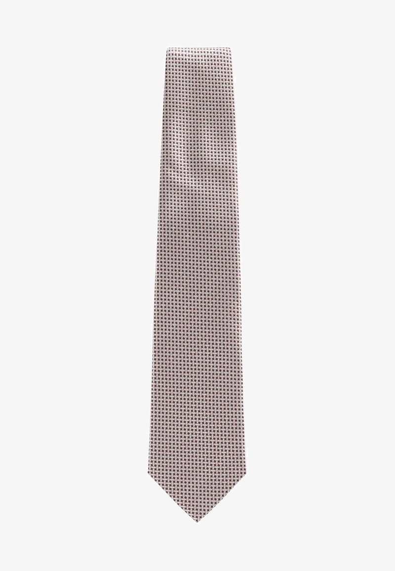 Next SIGNATURE MADE IN ITALY STANDARD - Kaklaraištis - damson pink neutral brown textured