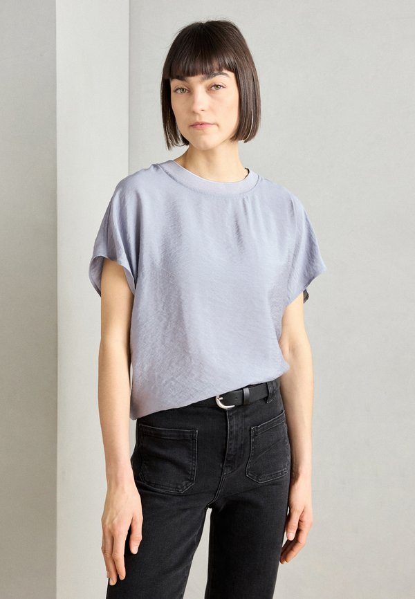 STYLE SHORT SLEEVE CREW NECK WITH TAPE SOLID - Basic T-shirt - nordic sea