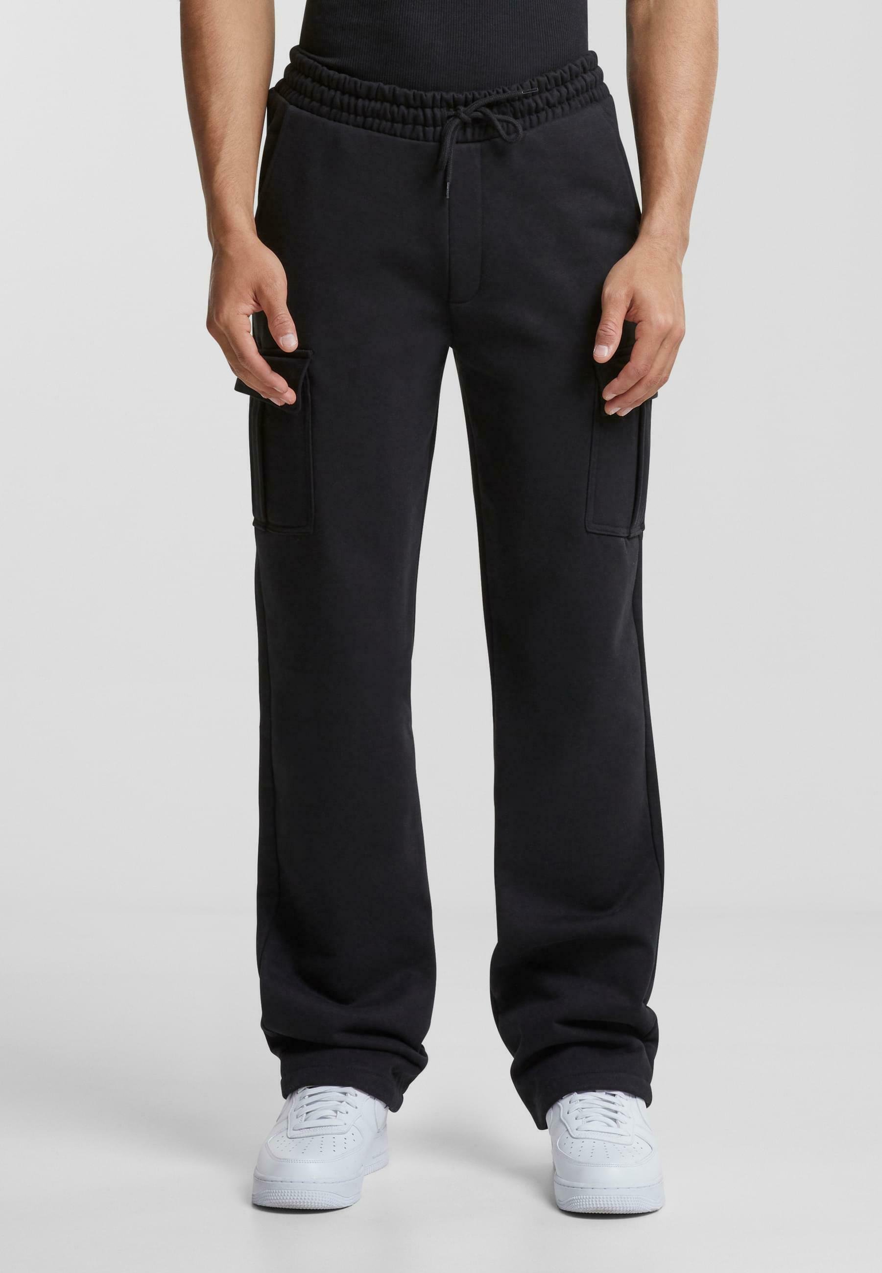 Urban Classics Double Cargo Pants Uomo - Pantaloni Cargo Larghi Con Vita Media, Tasche Multiple, Vestibilità Regolare E Affusolata, Colore Verde Oliva (taglia 33)