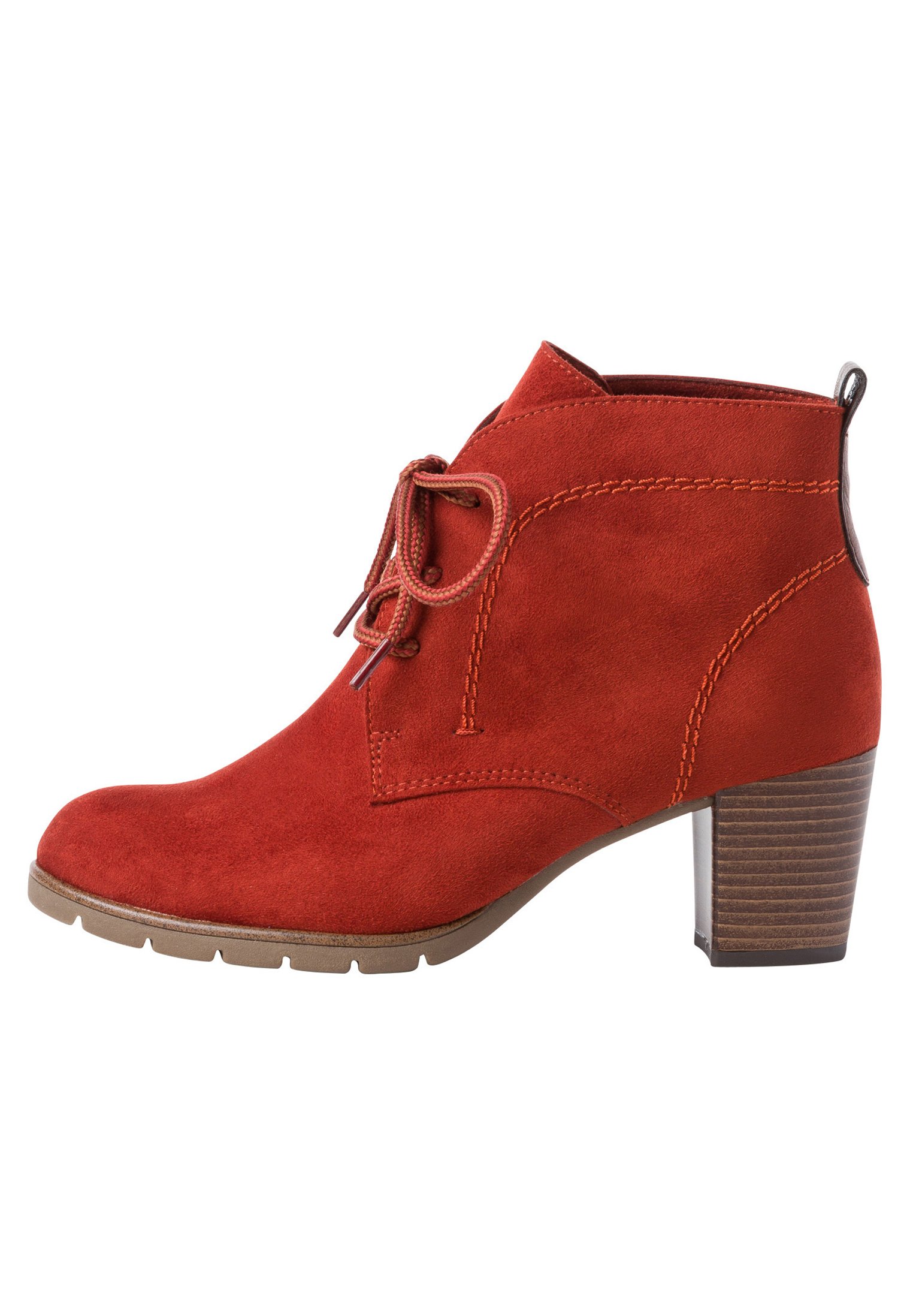 Marco Tozzi Botines con cordones - brick comb/naranja - Zalando.es