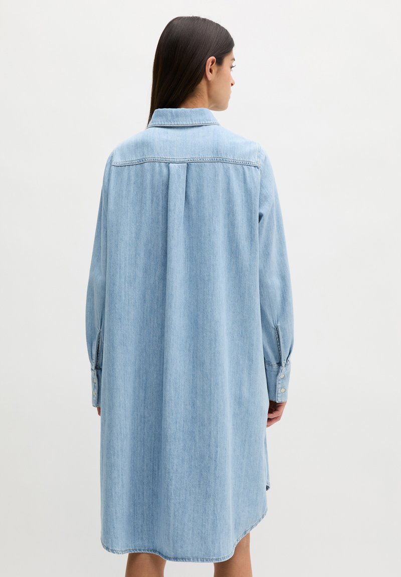 Marc O'Polo RELAXED FIT CHEST POCKET LONG SLEEVE - Denim dress - soft  fluent light blue wash/blue denim - Zalando.ie