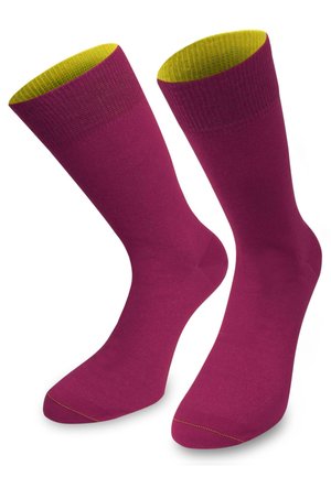 MID CUT SOCKS BI-COLOR - Socken - magenta/gelb