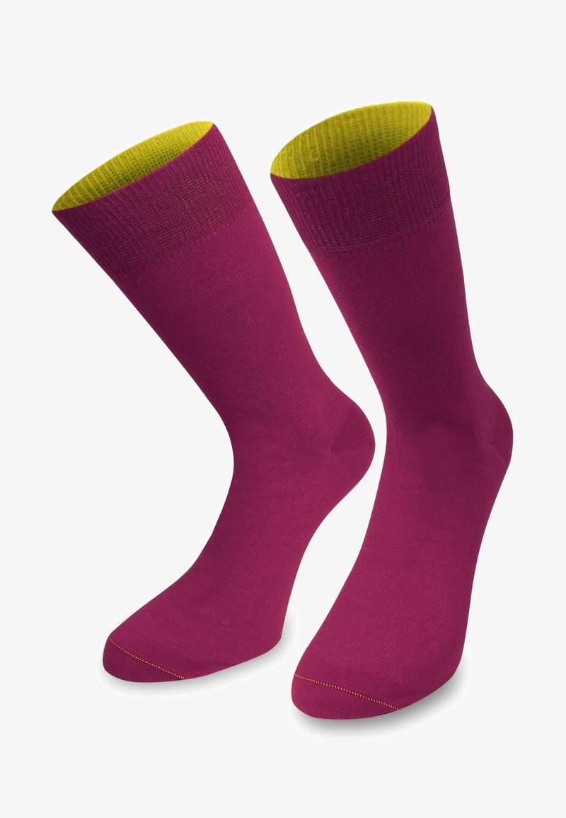 Normani MID CUT SOCKS BI-COLOR - Socken - magenta/gelb