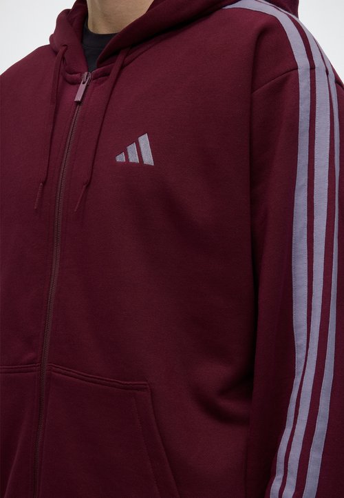 adidas ESSENTIALS 3 STRIPES FULL ZIP - Sudadera con cremallera - team maroon/slate — photo 6