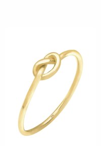 Goldring mit einer glatten, polierten Oberfläche und einem zentralen Knoten-Detail. Das Band ist schlank, rund geformt und mit "375" geprägt.