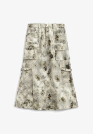 Twist, RUFFLED MIDI - Jupe trapèze - stone