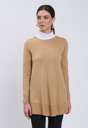 INFLUENCER, INFLUENCER PULLOVER MID-LENGTH PULL - Pullover - camel