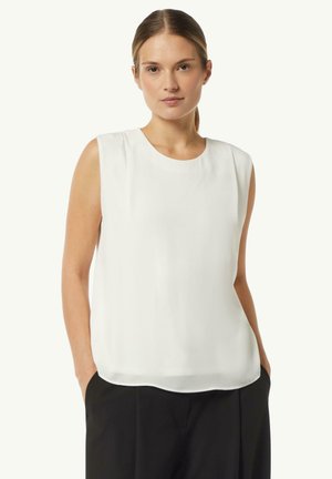 MIT RUNDHALS AUSSCHNITT - Camicetta - weiß