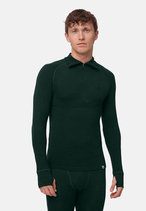 MERINO THERMAL LONG SLEEVE HALFZIP - Stickad tröja - dark green