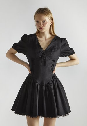 V-NECK - Day dress - black