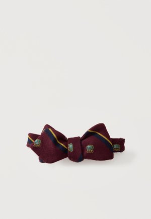 Polo Ralph Lauren, STRIPED WOOL-SILK CLUB BOW TIE - Папийонка - wine