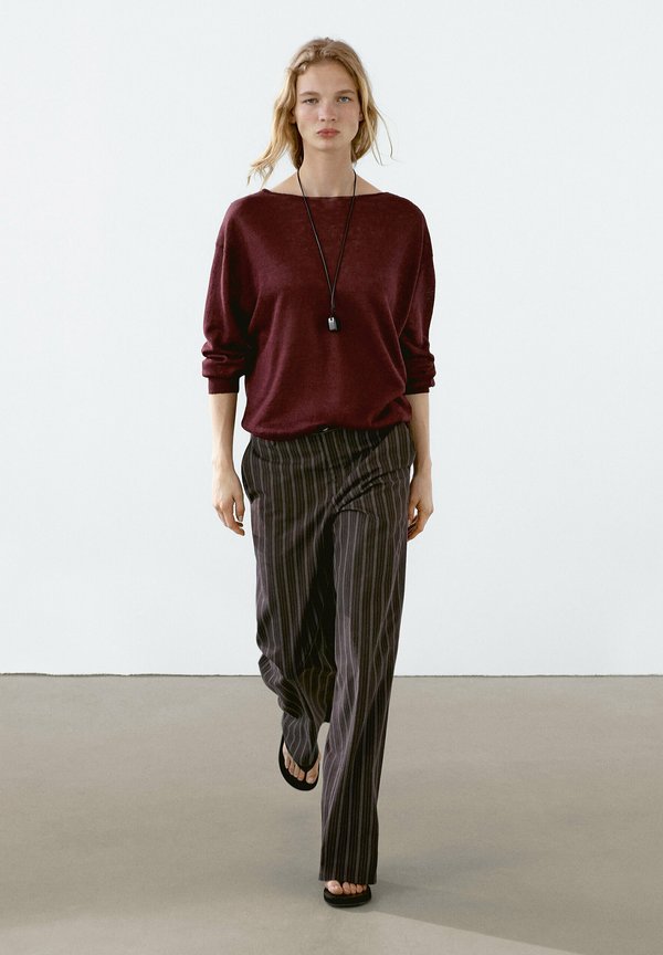 BOAT NECK - Strickpullover - bordeaux