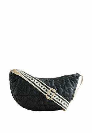 QUILTED WITH STAR STRAP - Taška cez plece - black