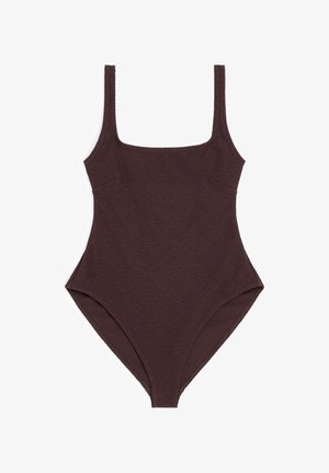 ARKET, ARKET STRUCTURED SWIMSUIT - Badpak - dark brown