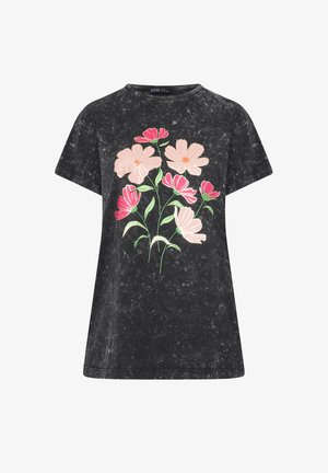 Yours Clothing, PLUS SIZE CASUAL TOPS - T-shirt imprimé - dark grey