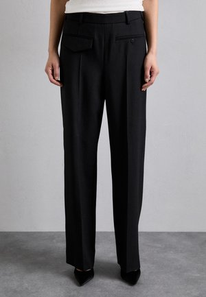 REVERSE FRONT TROUSER - Kalhoty - black