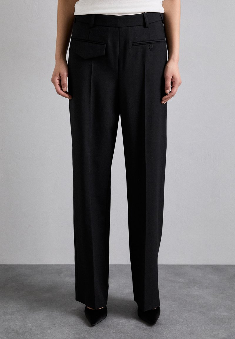 Victoria Beckham - REVERSE FRONT TROUSER - Stoffhose - black, Vergrößern