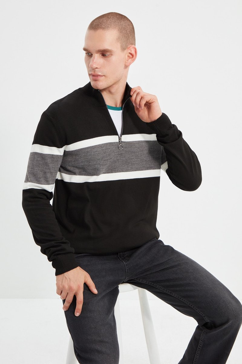 Herren Strickjacken | Trendyol Strickpullover black/schwarz - SE94765 Herren Strickjacken | Trendyol Strickpullover black/schwarz - SE94765