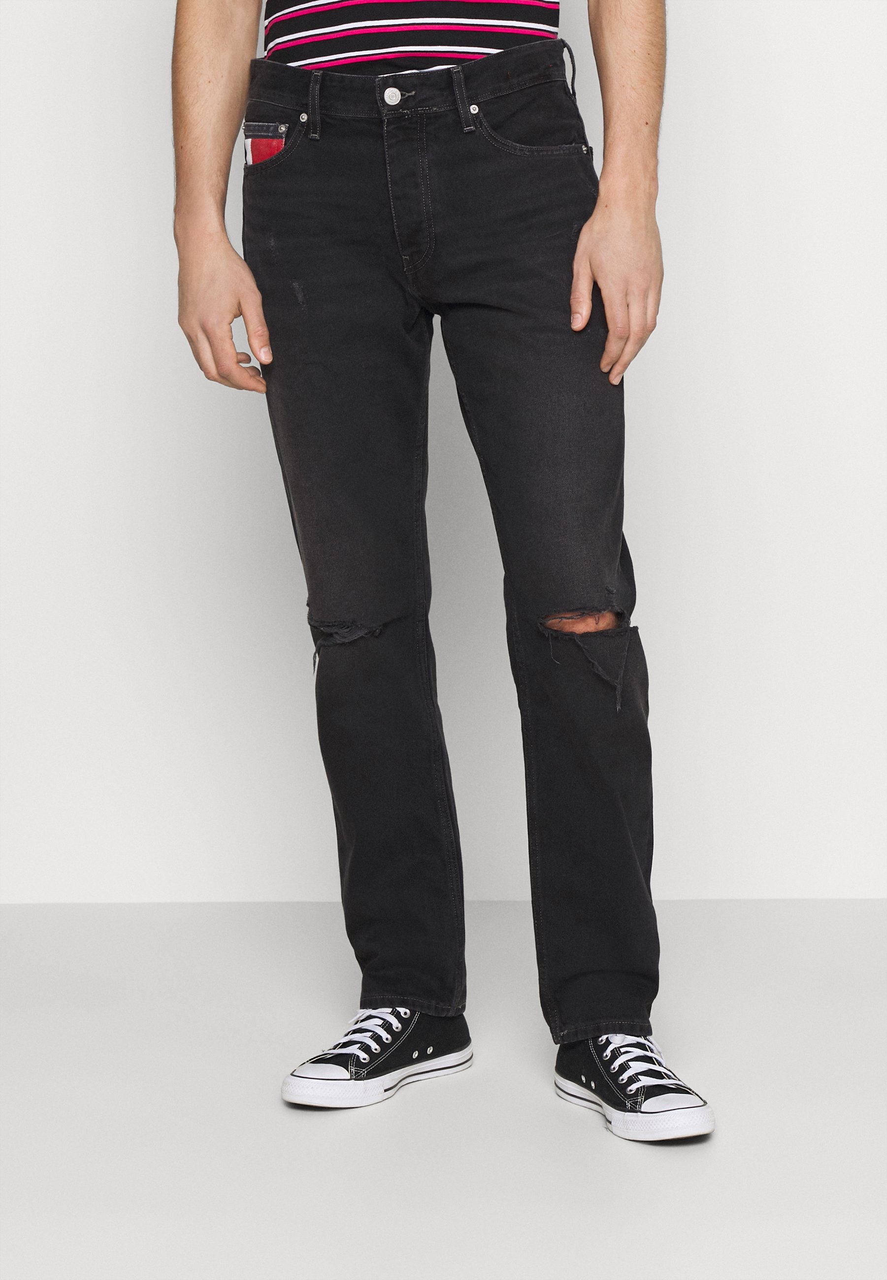 Tommy Jeans ETHAN RELAXED STRAIGHT - Relaxed fit jeans - denim/black denim  - Zalando.ie