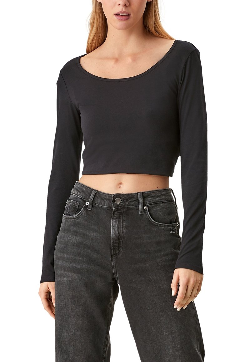 Damen T-Shirts | QS by s.Oliver LONGSLEEVE Langarmshirt black/schwarz - PC08413 Damen T-Shirts | QS by s.Oliver LONGSLEEVE Langarmshirt black/schwarz - PC08413