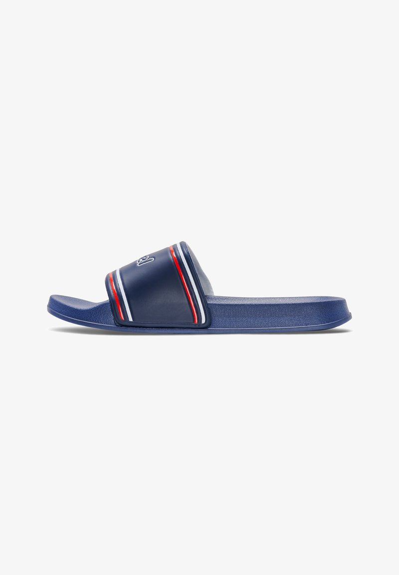 Hummel POOL SLIDE RETRO UNISEX - Sandales de bain - navy