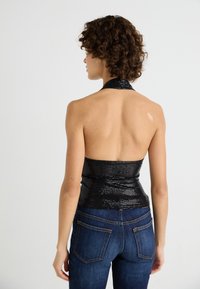 Weekday ALINE SEQUIN HALTERNECK  - Débardeur - black