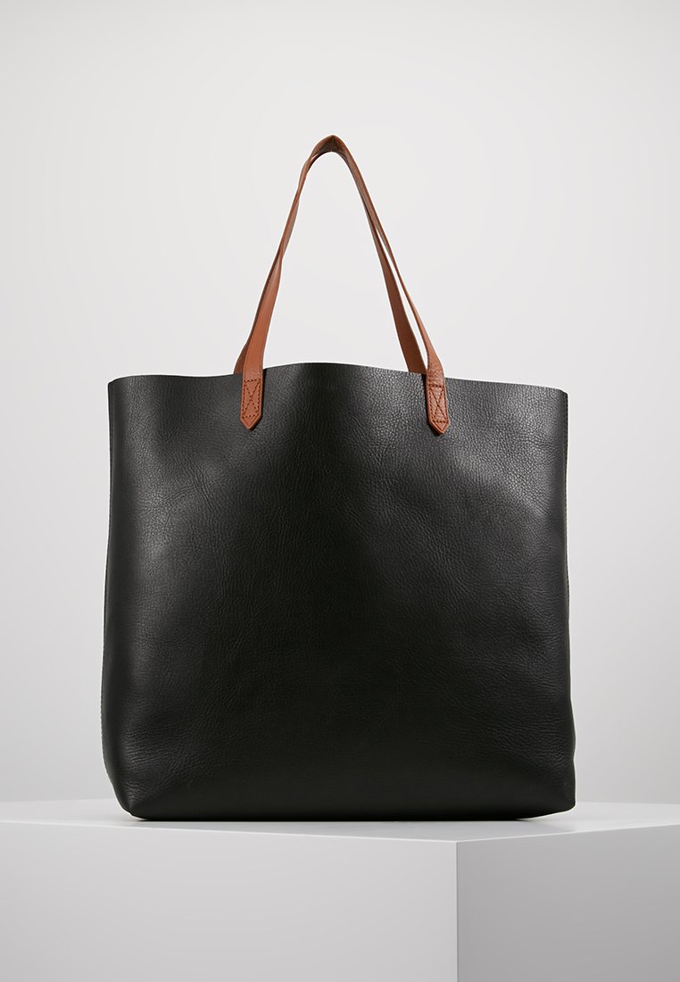 Madewell TRANSPORT TOTE Shoppingveske blackbrown Madewell TRANSPORT TOTE Shoppingveske english saddle