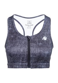CAMILLA ZIP-FRONT - Sport-bh met medium support - blue denim