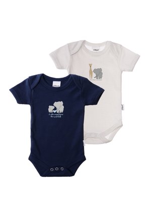 IM 2ER-PACK ELEFANTEN - Body - marine  grau gestreift