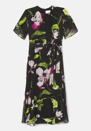 Erdem BELTED SHORT SLEEVE DRESS - Day dress - black