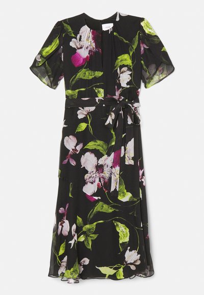 Erdem BELTED SHORT SLEEVE DRESS - Jurk - black