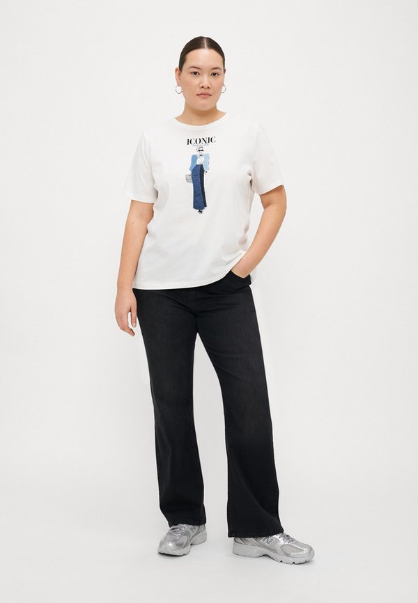 CARKITA LIFE TEE - Print T-shirt - cloud dancer3