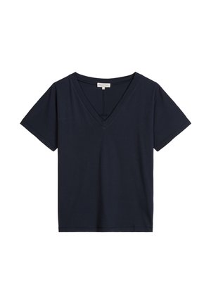 Marc O'Polo, T-SHIRT, SHORT SLEEVE, V NECK - T-shirt basic - dark navy