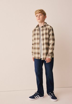 Next, REGULAR FIT - LONG SLEEVE CHECK SHIRT - Shirt - neutral check