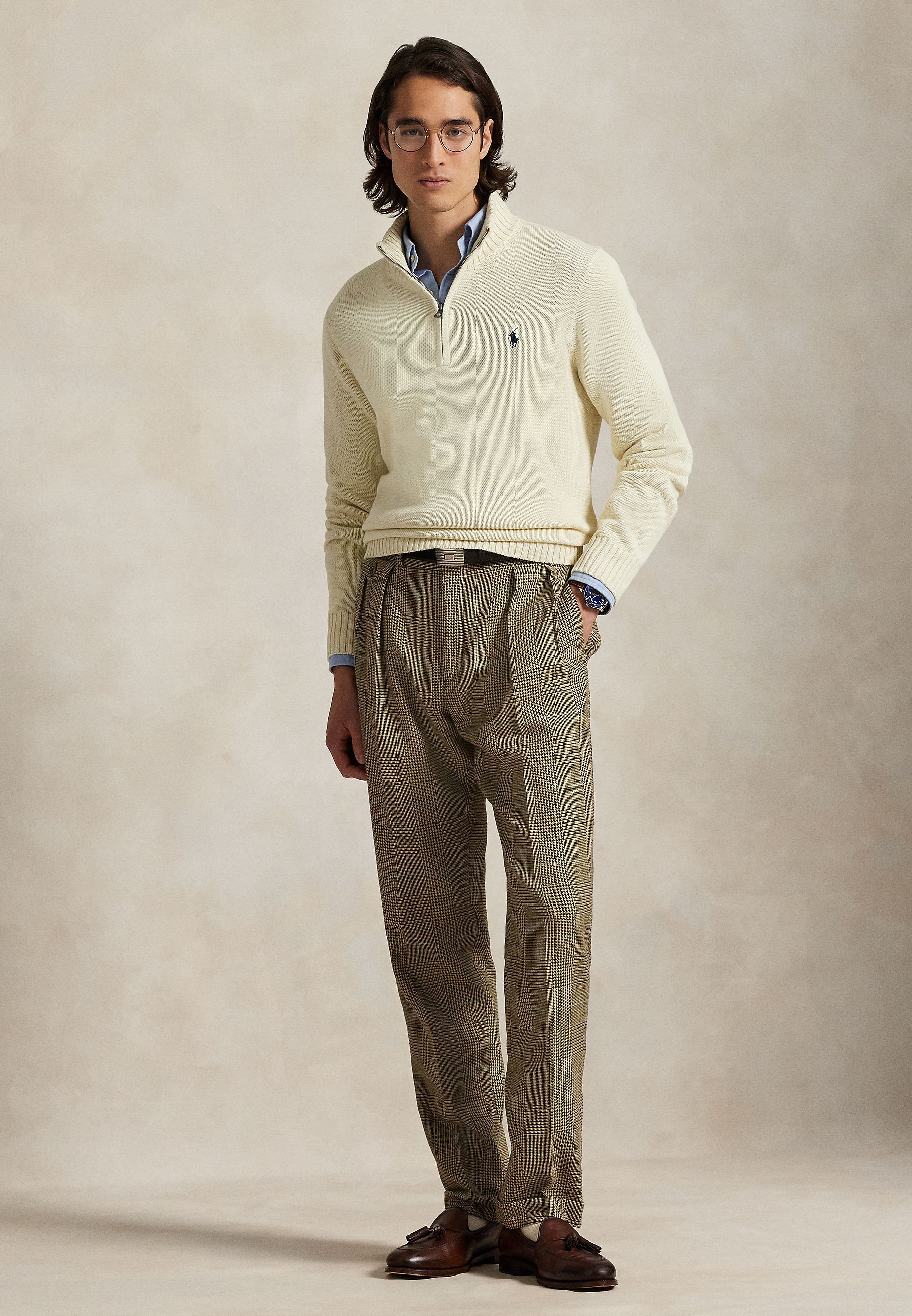 Polo Ralph Lauren COTTON QUARTER-ZIP MOCKNECK SWEATER - Pulover