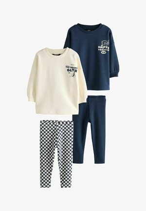 Next, T-SHIRT & JOGGERS SET 4 PEICE 2 PACK SET - Legging (type pantalon) - navy white brunch club