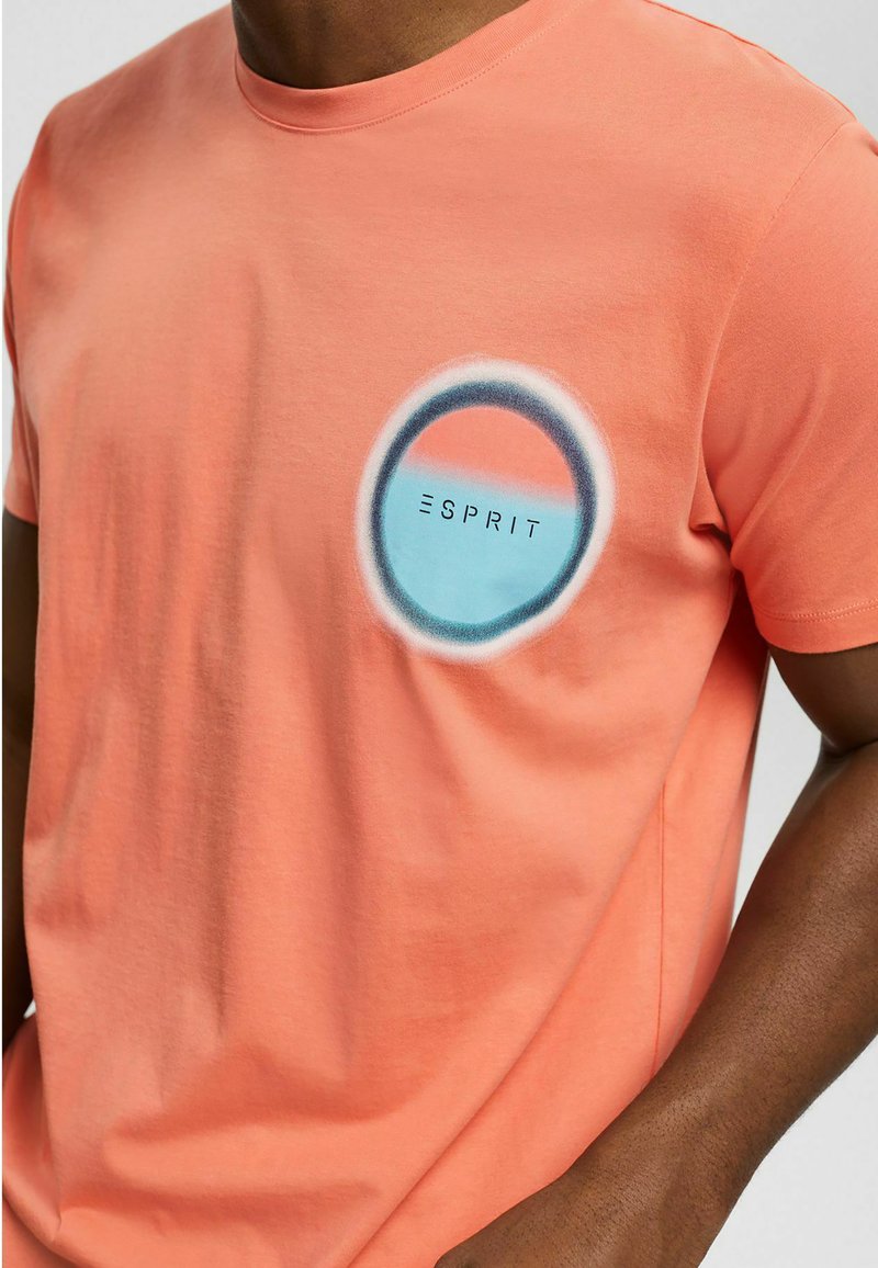 Herren T-Shirts basic | Esprit T-Shirt print coral/lachs - QN42495 Herren T-Shirts basic | Esprit T-Shirt print coral/lachs - QN42495