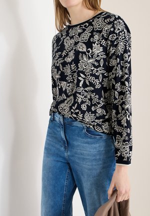 GEMUSTERTE - Bluse - blau