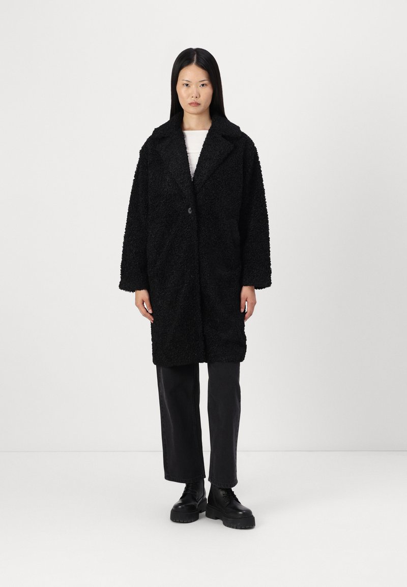ONLY ONLCATALINA SHAGGY COAT - Vinterkåpe / -frakk - black