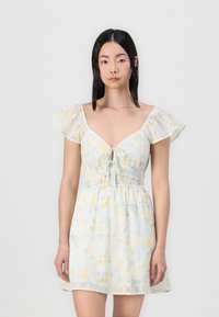 Hollister Co. - Flutter Sleeve Double-Tie Skort Dress - Kasdienė suknelė - yellow Miniatiūros vaizdas 1