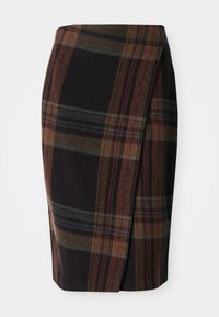 SKIRT - Átlapolós szoknya - brown/multi