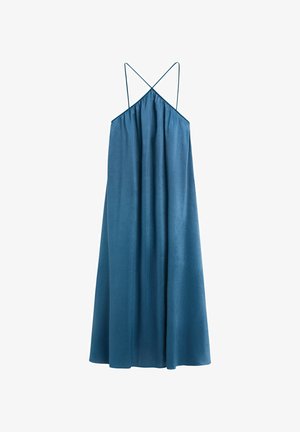 Massimo Dutti, LONG FLOWING DRESS WITH CRISS-CROSS STRAPS - Maxikjoler - dark blue