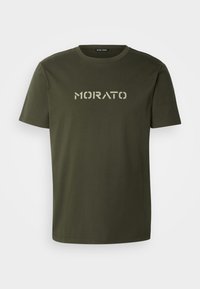 REGULAR FIT WITH LOGO - T-shirt con stampa - olive
