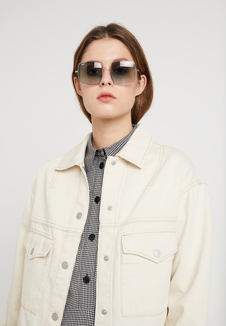 ray ban square silver